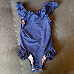 TBBC navy eyelet bathing suit